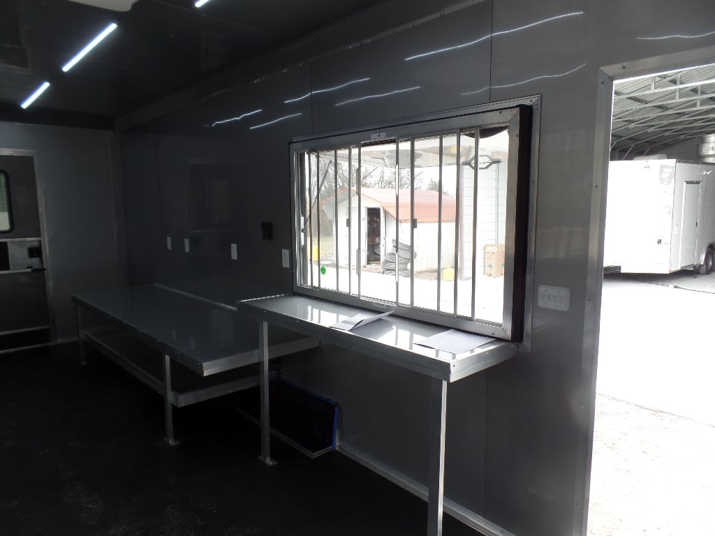 8.5' x 24' White Coffee Concession Food Trailer