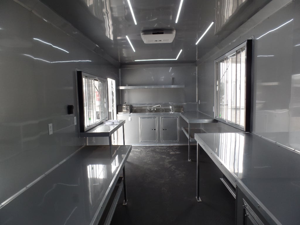 8.5' x 24' White Coffee Concession Food Trailer