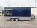 8.5' x 18' Indigo Blue Flat Nose Concession Trailer