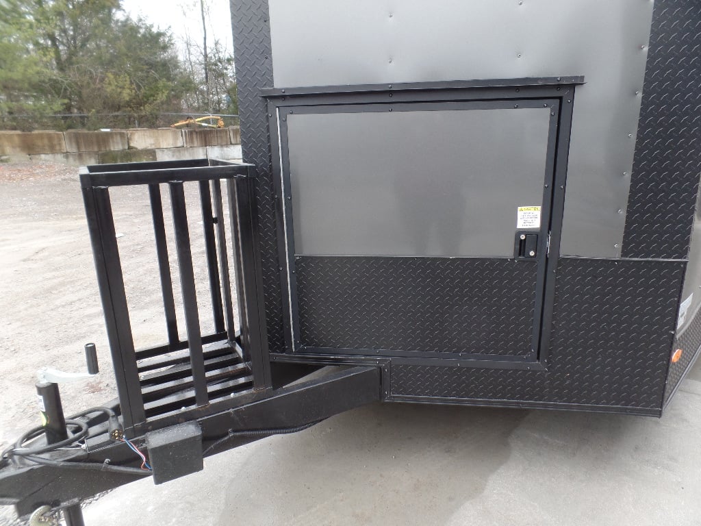 8.5' x 24' Med Charcoal Grey Concession Food Trailer