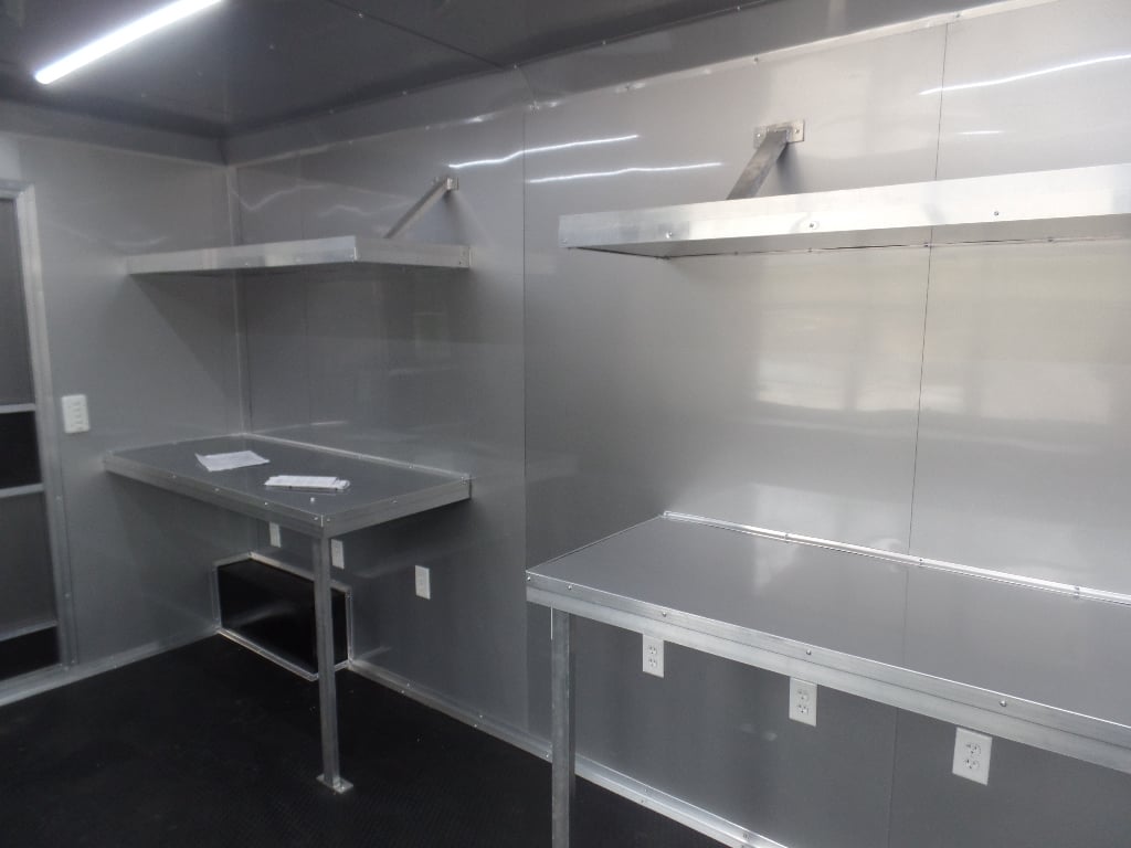 8.5' x 24' Med Charcoal Grey Concession Food Trailer