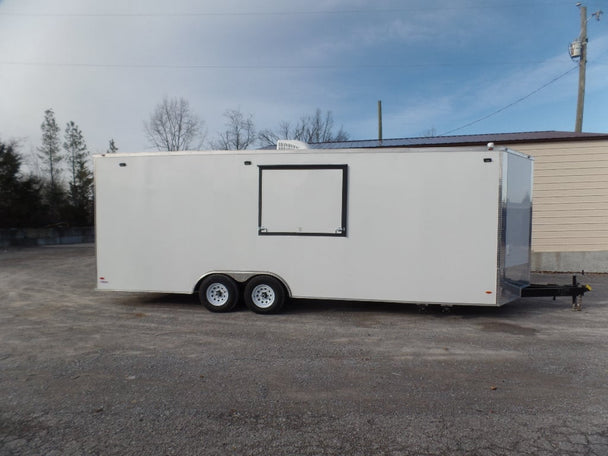 8.5' x 24' White Coffee Concession Food Trailer With Appliances