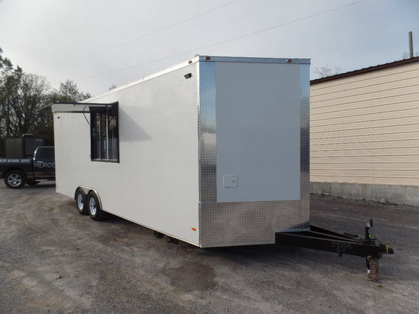 8.5' x 24' White Coffee Concession Food Trailer With Appliances