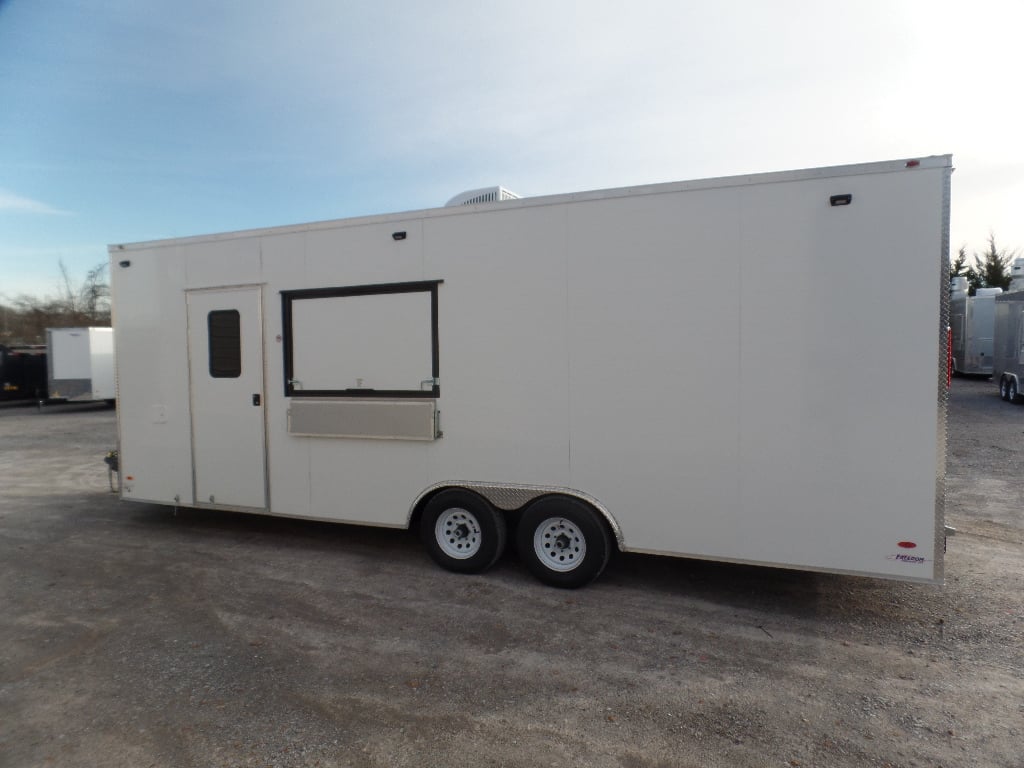 8.5' x 24' White Coffee Concession Food Trailer With Appliances