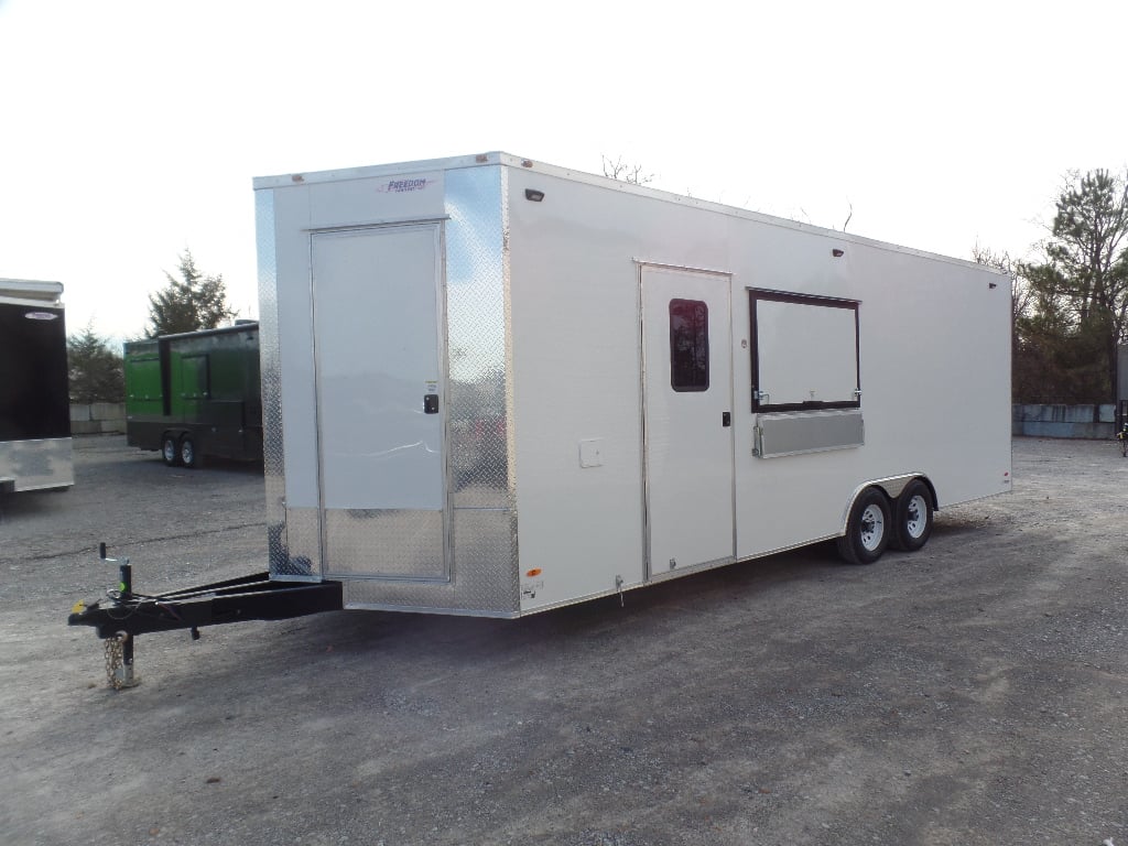 8.5' x 24' White Coffee Concession Food Trailer With Appliances