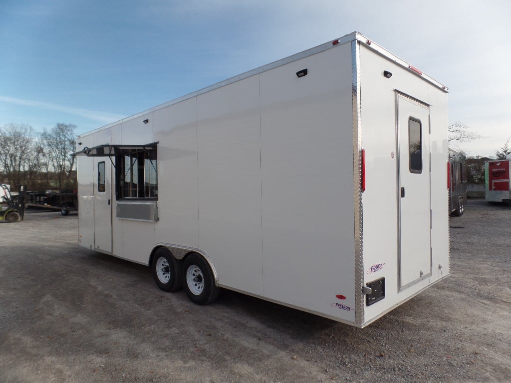 8.5' x 24' White Coffee Concession Food Trailer With Appliances