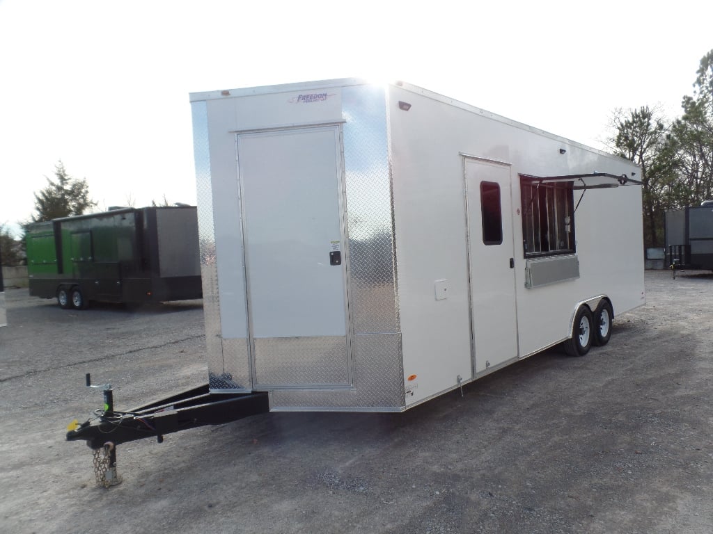 8.5' x 24' White Coffee Concession Food Trailer With Appliances