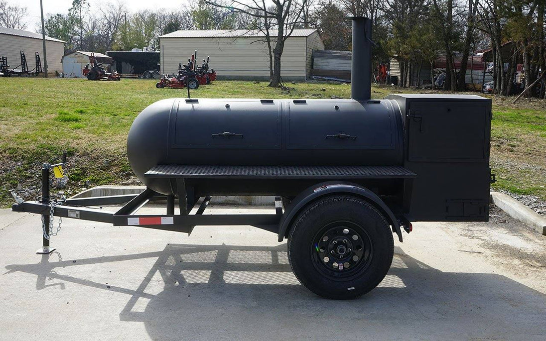 5x8 side wood storage smoker trailer