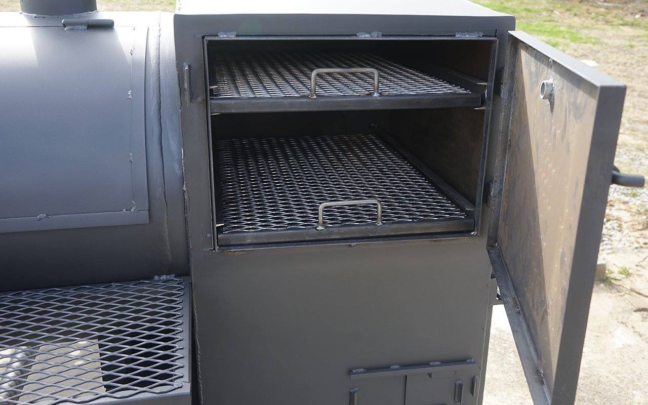 5x8 side wood storage smoker trailer