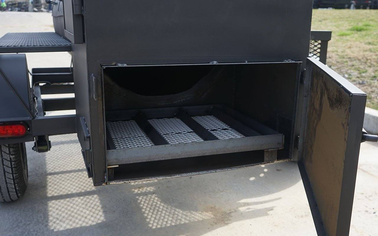 5x8 side wood storage smoker trailer