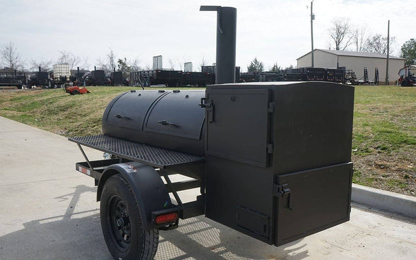 5x8 side wood storage smoker trailer