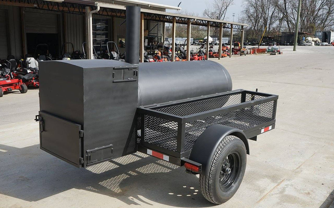 5x8 side wood storage smoker trailer
