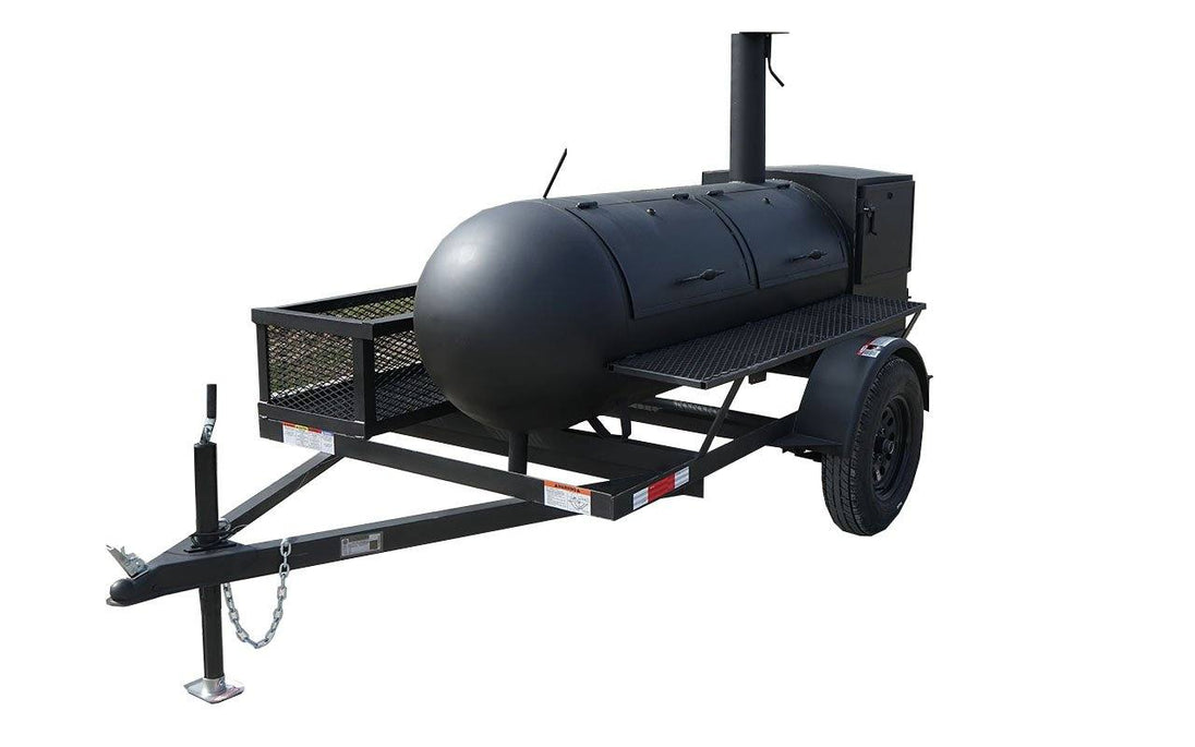 5x8 side wood storage smoker trailer
