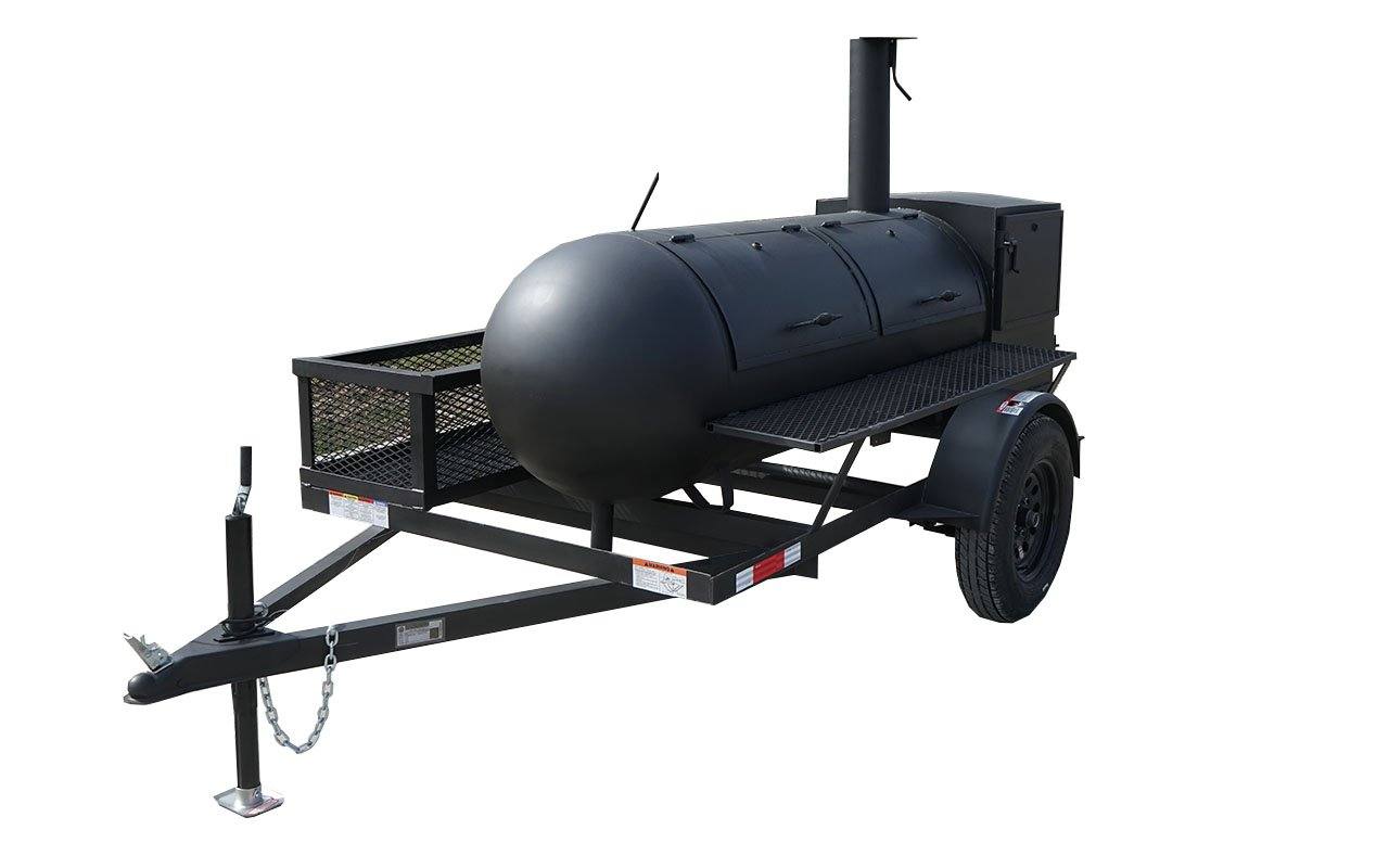 5x8 side wood storage smoker trailer