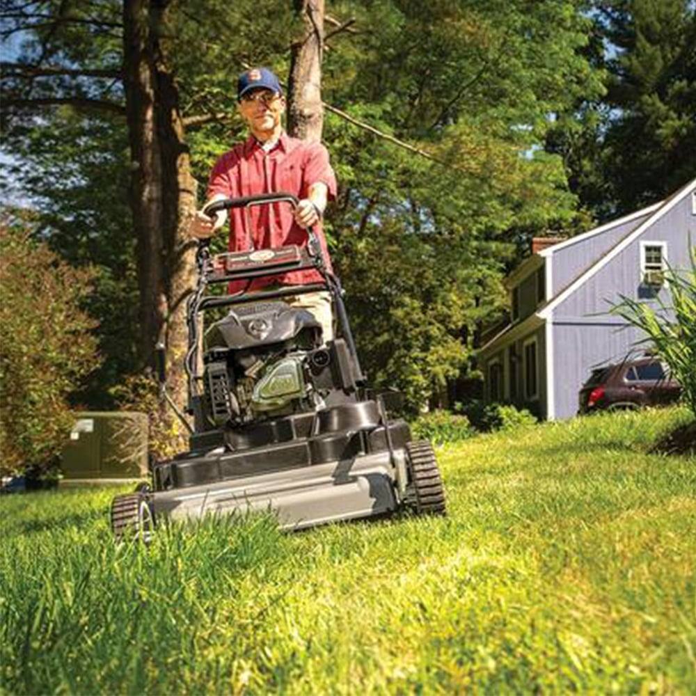 DR Power WM13026DEN 26" Self Propelled Lawn Mower Front Right View