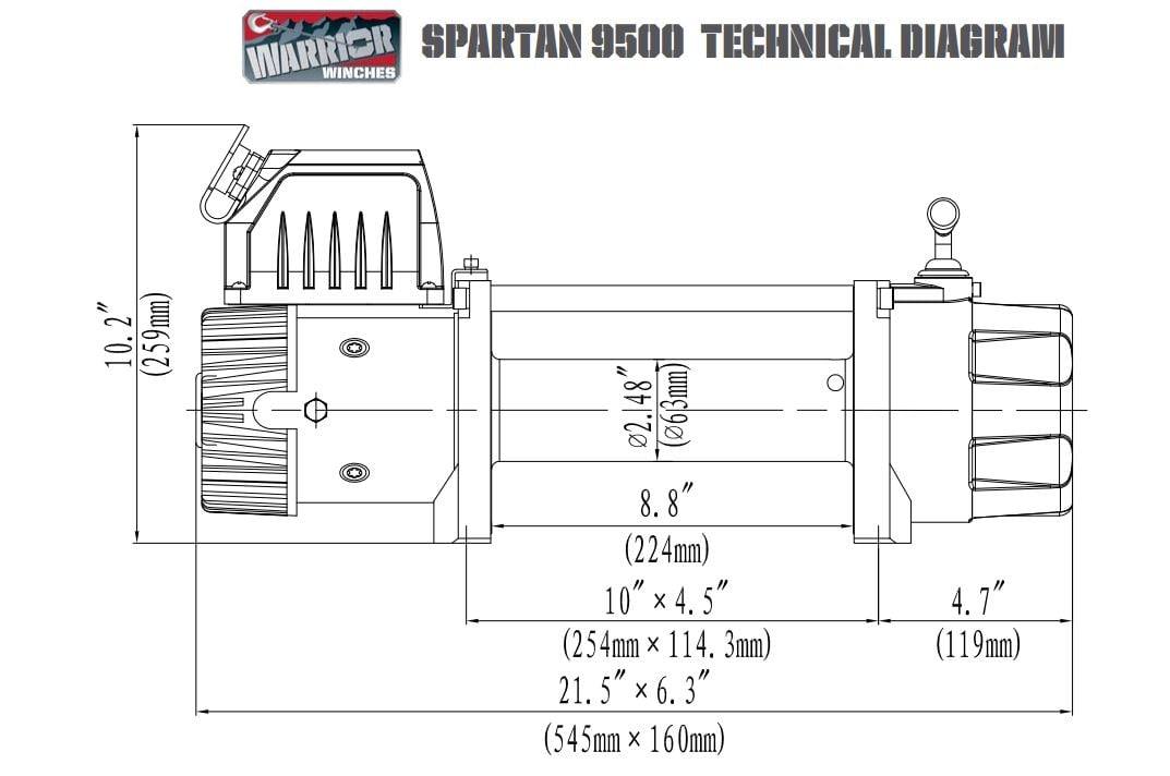 DK2 95SPS12 SPARTAN 9500 ELECTRIC WINCH