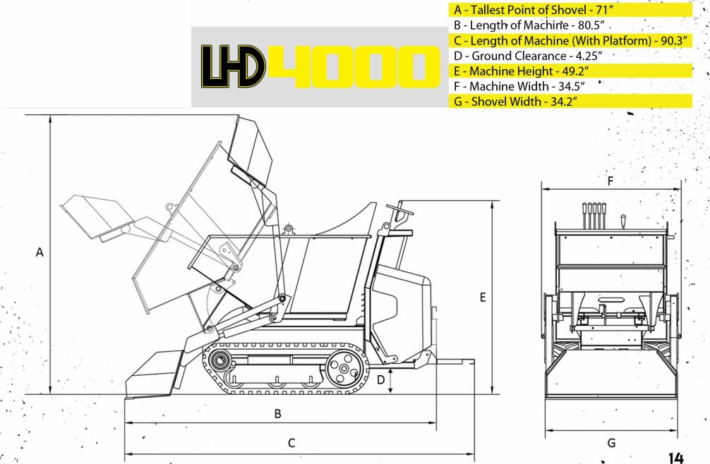 LHD 4000 Mini Dumper