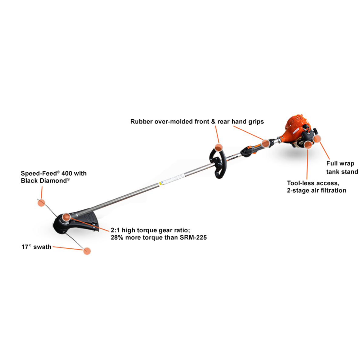 Echo SRM-2320T 17" Straight String Trimmer 21.2cc