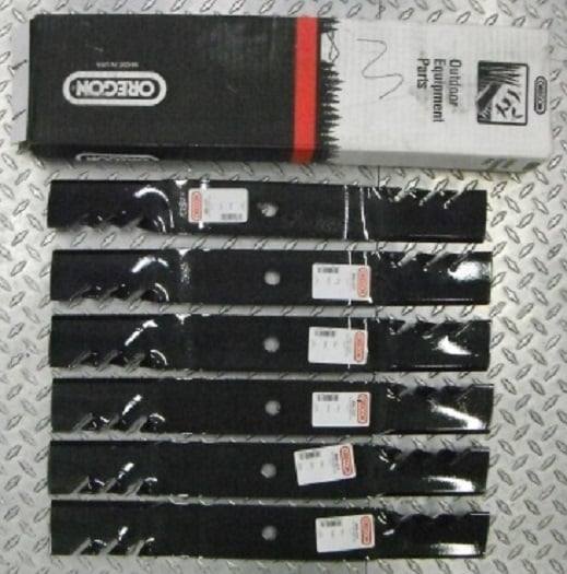 496 - 337 Set of 6 Fusion Mulcher Gator Lawn Mower Blades - SLE Equipment - 3