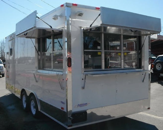 Concession Trailer 8.5'x20' White - BBQ Smoker Event Catering Food