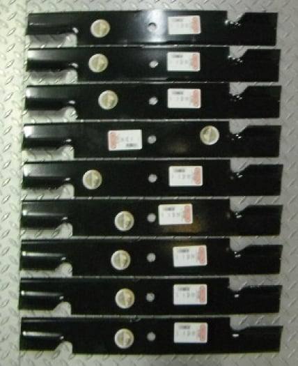 Oregon 91 - 628 Mower Blades 21" Super High Lift Bad Boy Husqvarna Scag Set of 9 - SLE Equipment - 1