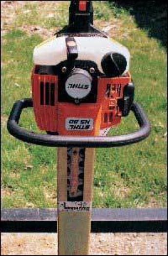 Trimmer Trap HS-1 Hedge Trimmer Rack Includes Power Head Support Brackets & SC-1 In Use