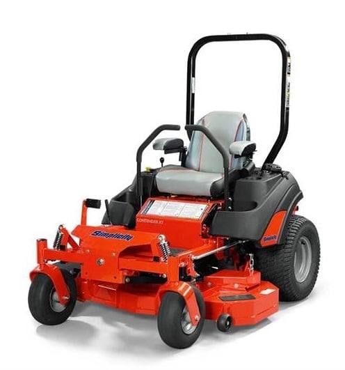 Simplicity 61" Zero Turn Mower Contender 25 HP Briggs Engine Front Right Angle