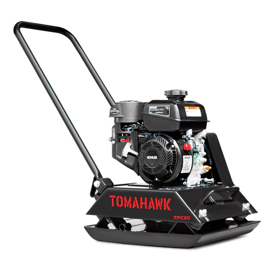 Tomahawk TPC80 Vibrating Plate Compactor KOH + Wheels