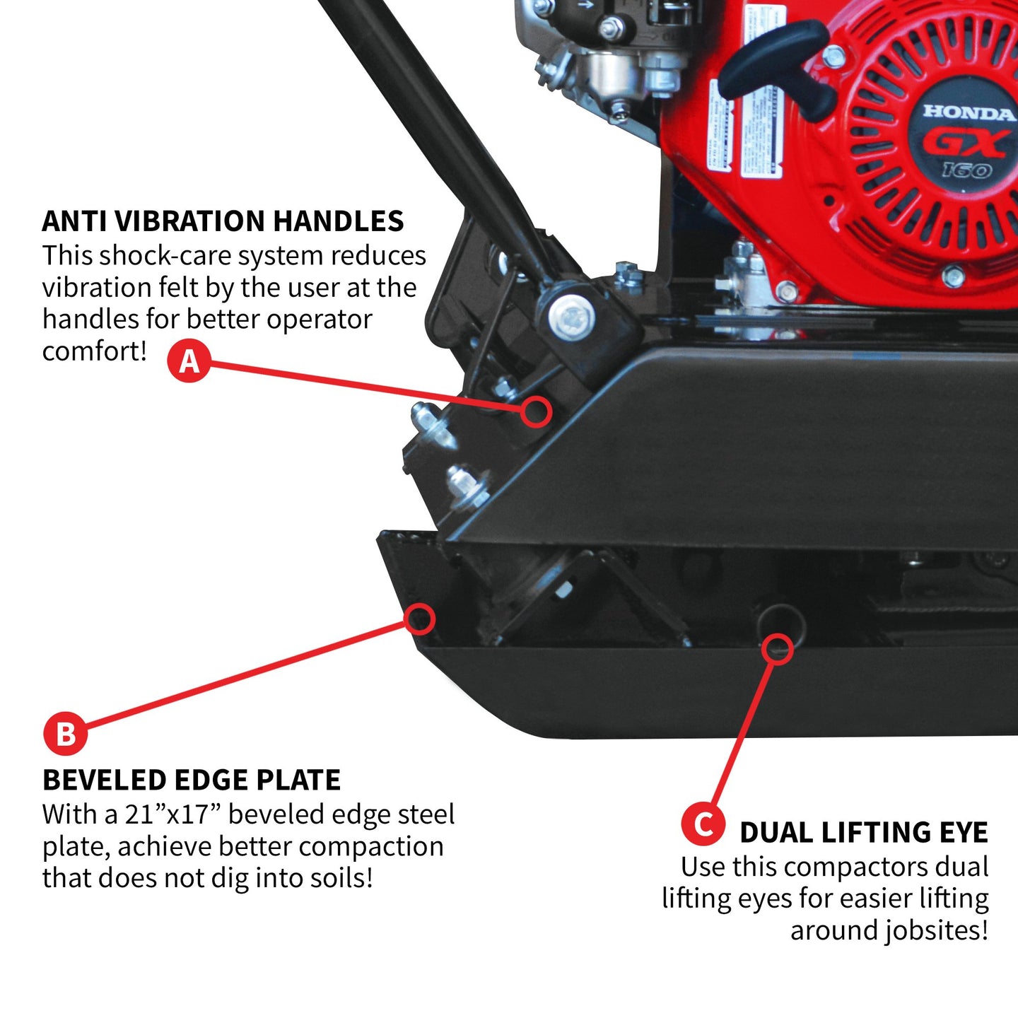 TPC80 6 HP Plate Compactor w/ Kohler Engine