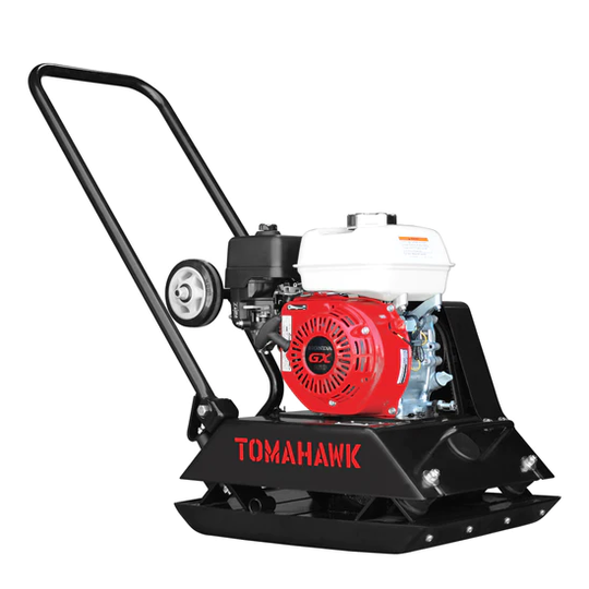 Tomahawk TPC80H Vibrating Plate Compactor Honda Wheels + Polypad