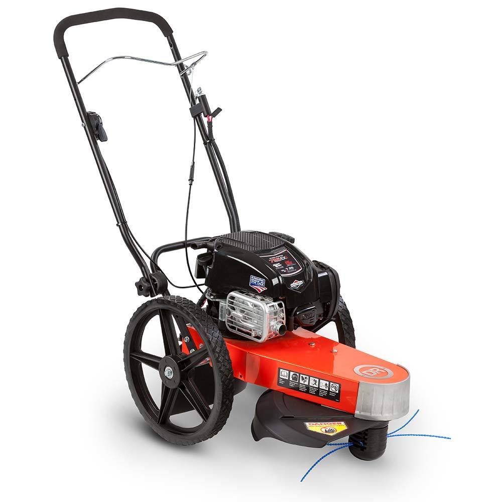 DR Power TR45072BEN 163cc Briggs Electric Start Trimmer Mower Front Right View