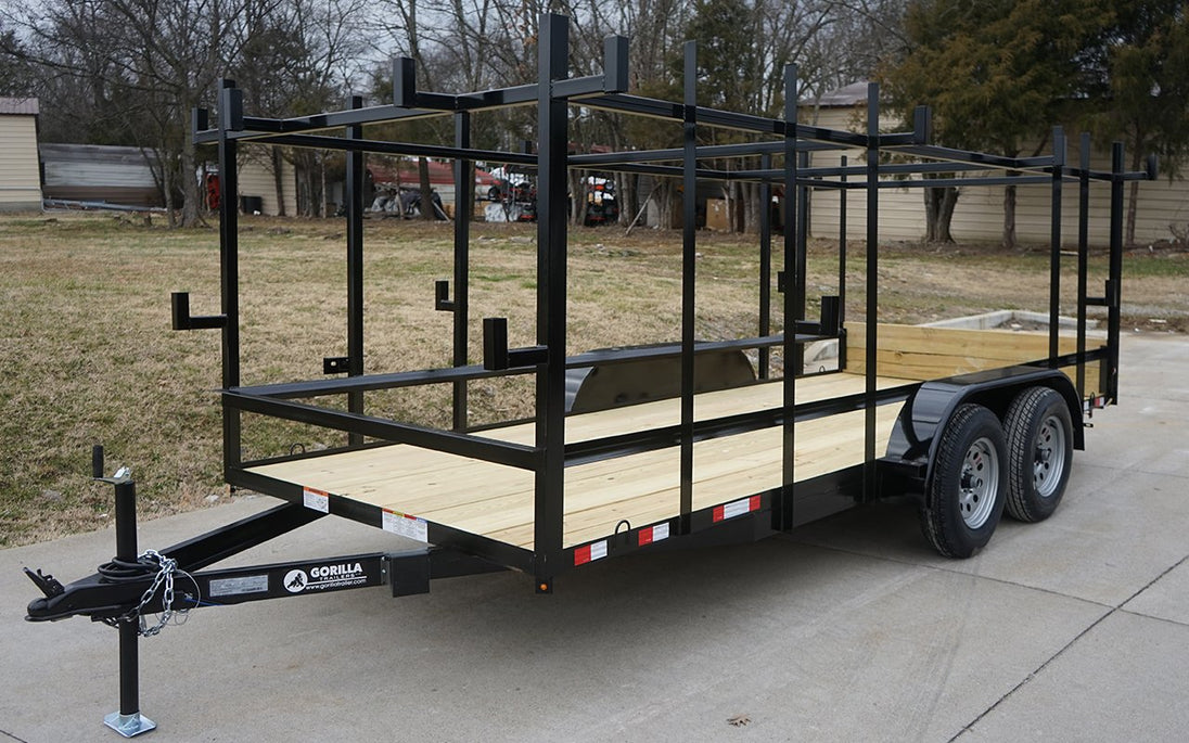 Powder Coated 6.4x14 Ladder Rack Trailer