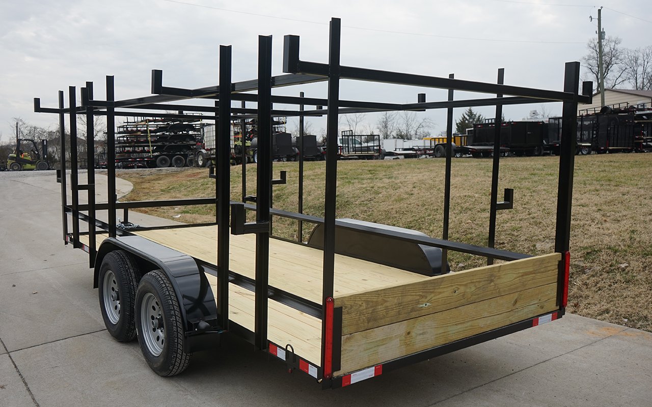 Powder Coated 6.4x14 Ladder Rack Trailer