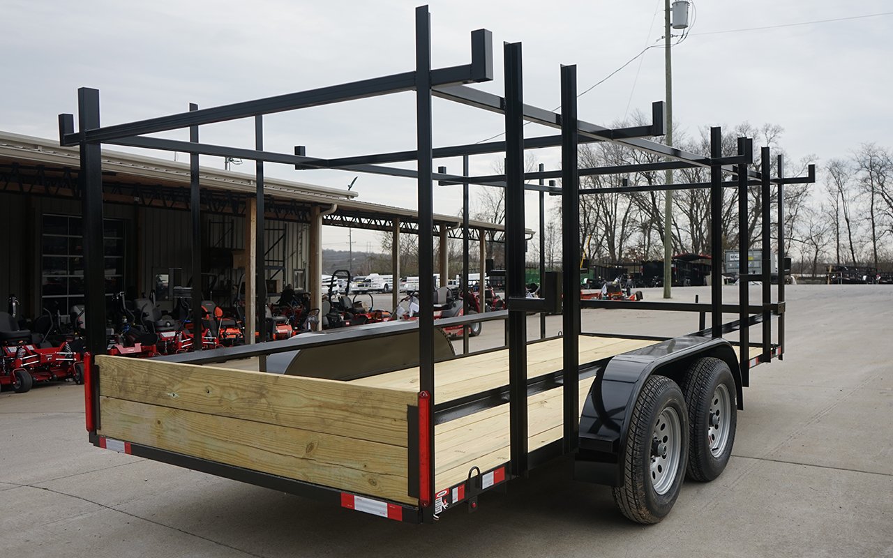 Powder Coated 6.4x14 Ladder Rack Trailer