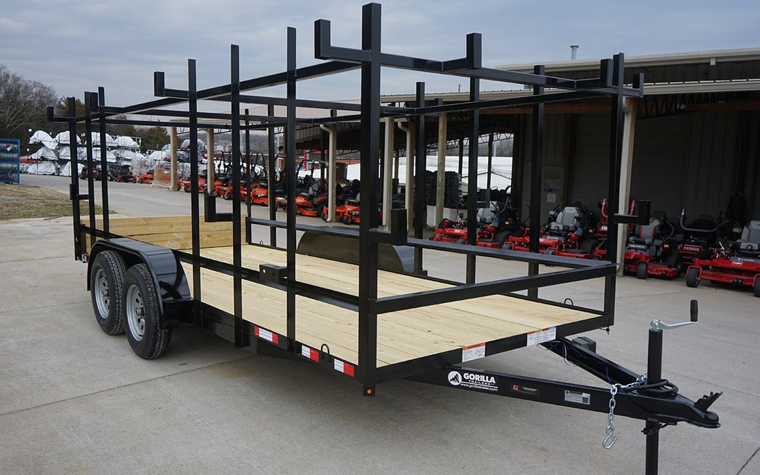 Powder Coated 6.4x14 Ladder Rack Trailer