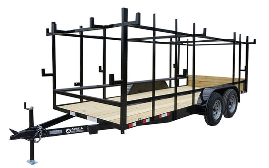 Powder Coated 6.4x14 Ladder Rack Trailer