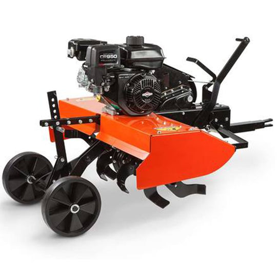 DR Power TT13036BMN Tow Behind Rototiller Front Right View