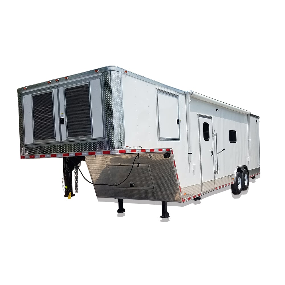 8.5' x 33' White Goose-Neck Mobile Veterinary Clinic