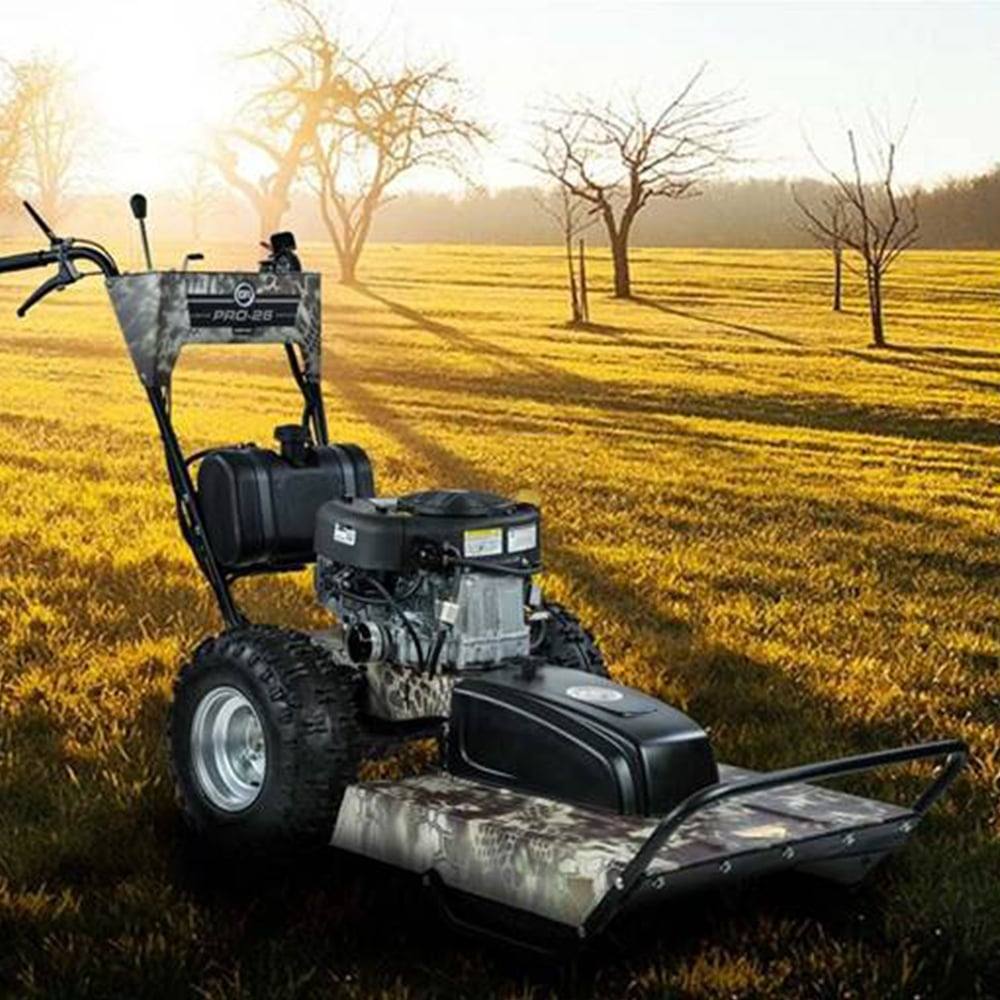 DR Power AT45026BENK 14.5 HP Briggs Walk Behind Field and Brush Mower Front Right View