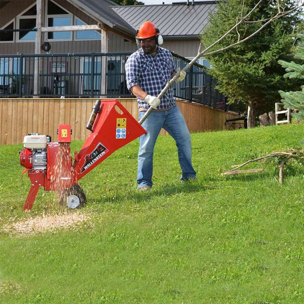 Wallenstein BXC34 Hand Cart Chipper 196cc Honda GX200