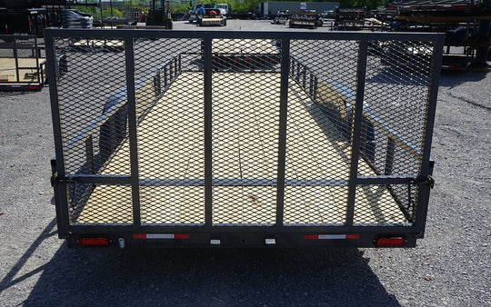 6.4x20 Grey Powder Coated Dovetail Utility Trailer