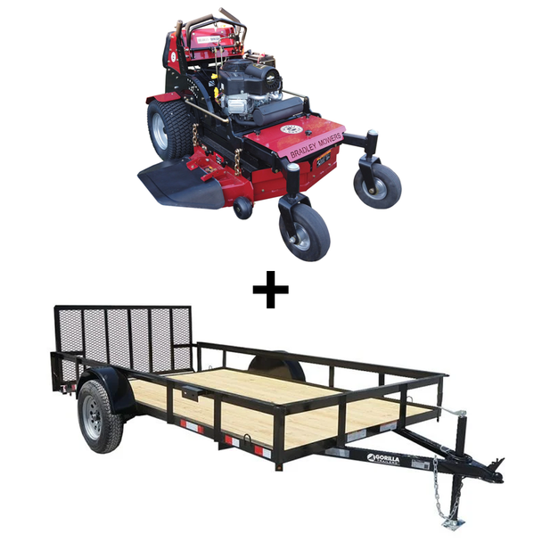 Bradley 36" Stand-On Zero Turn Mower Utility Trailer Package Deal