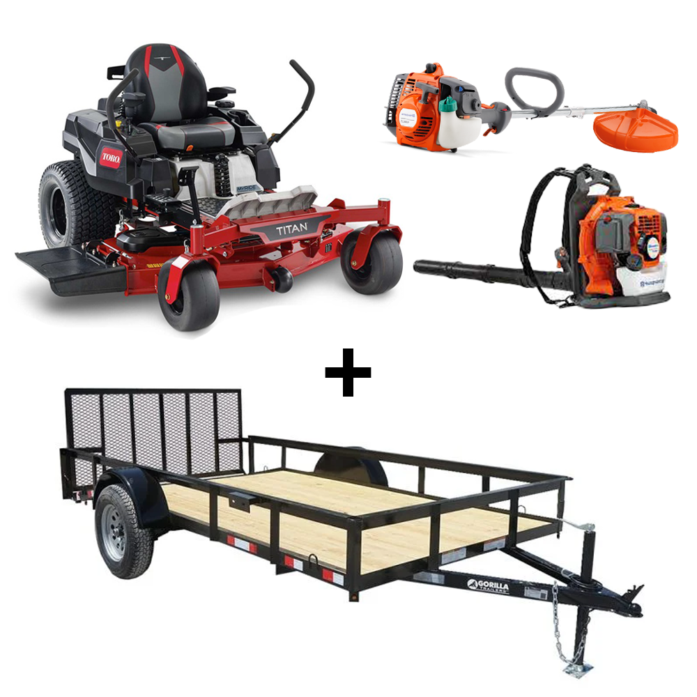 Toro 75315 Titan MyRIDE 54" Zero Turn Mower Utility Trailer Handheld Package Deal