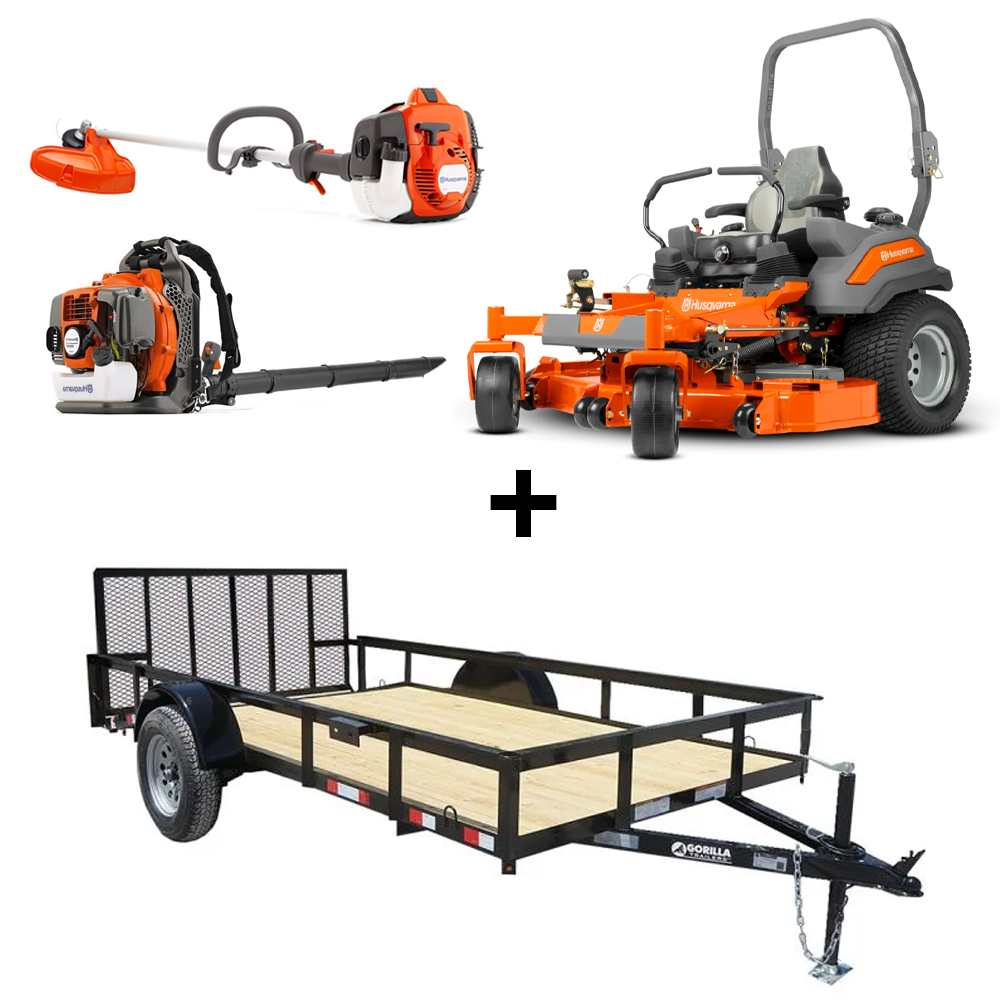 Husqvarna Z560L Zero Turn Mower Utility Trailer Handheld Fleet Package