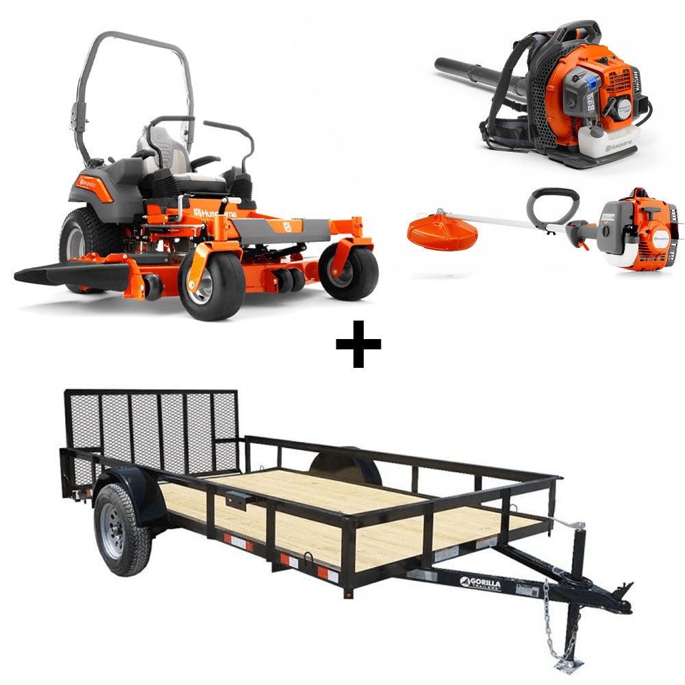 Husqvarna Z460 Zero Turn Mower Utility Trailer Handheld Fleet Package - SLE Equipment - 1