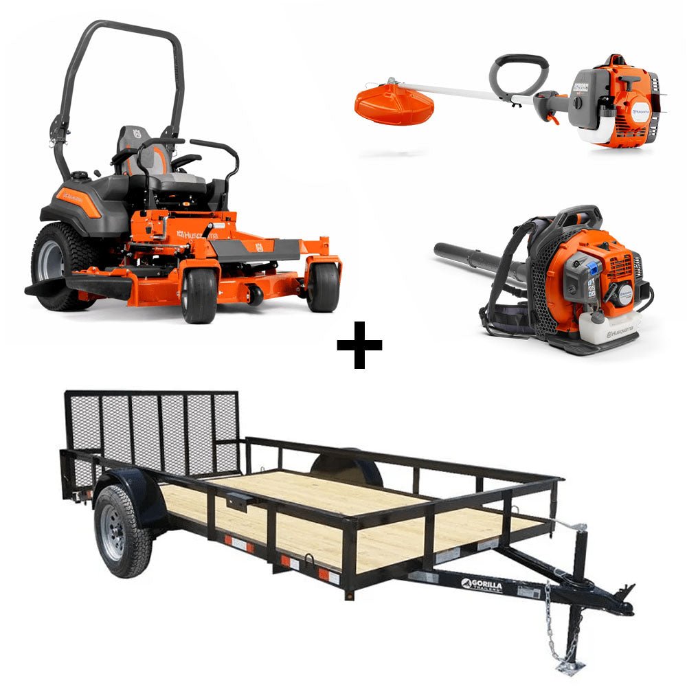 Husqvarna Z460XS Zero Turn Mower Utility Trailer Handheld Fleet Package - SLE Equipment - 1