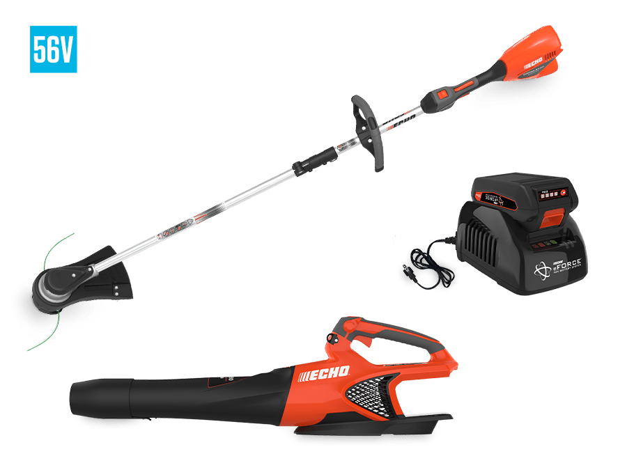 Echo eForce 56V DCP - BVRVS1B Electric String Trimmer and Blower (Battery and Charger Included) - SLE Equipment - 1