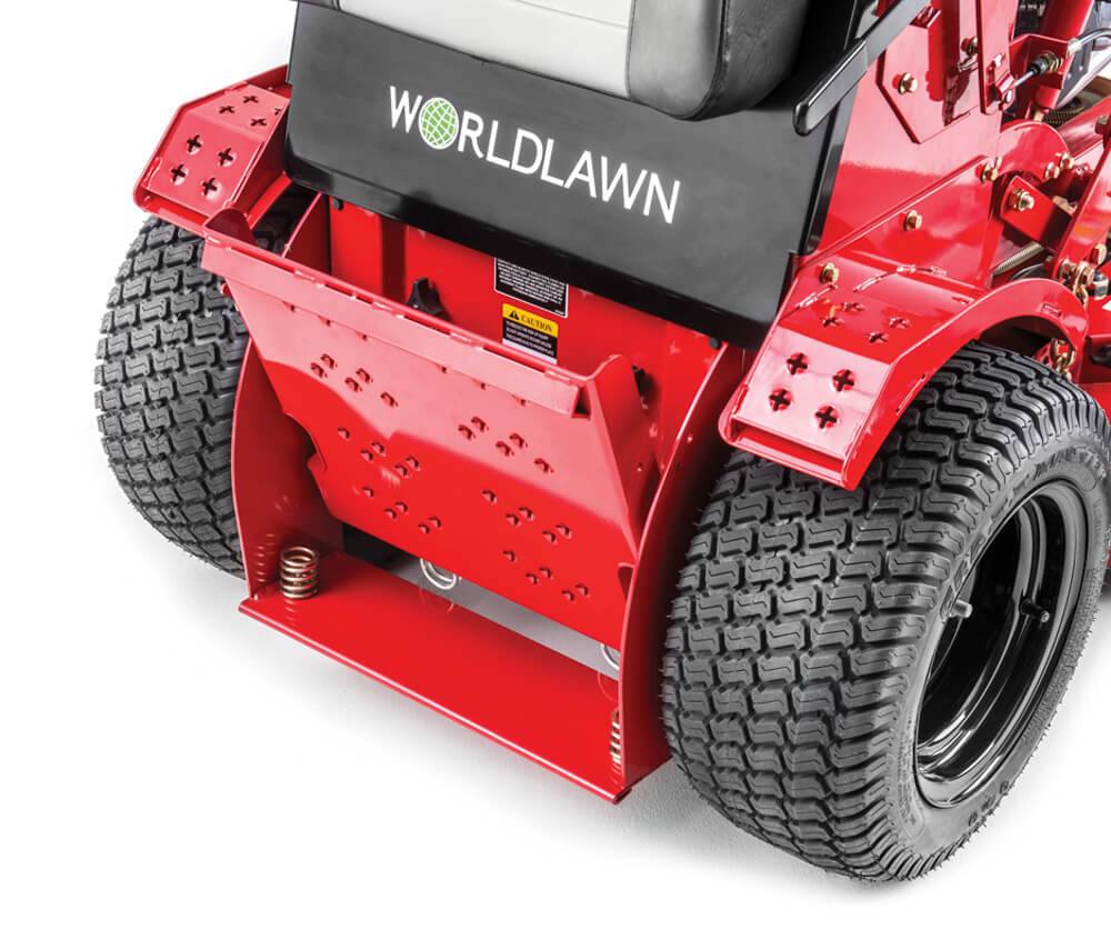WorldLawn 52" Venom Stand On Zero Turn Mower Front Right