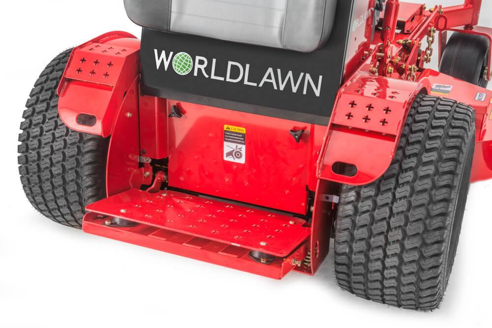 WorldLawn 52" Venom Stand On Zero Turn Mower Front Right