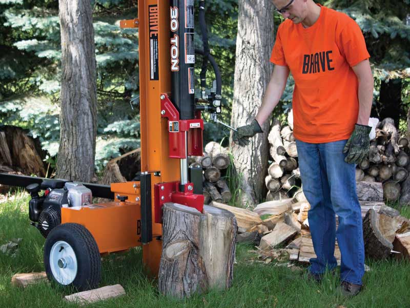 Brave 30 Ton Horizontal / Vertical Log Splitter 189cc Honda